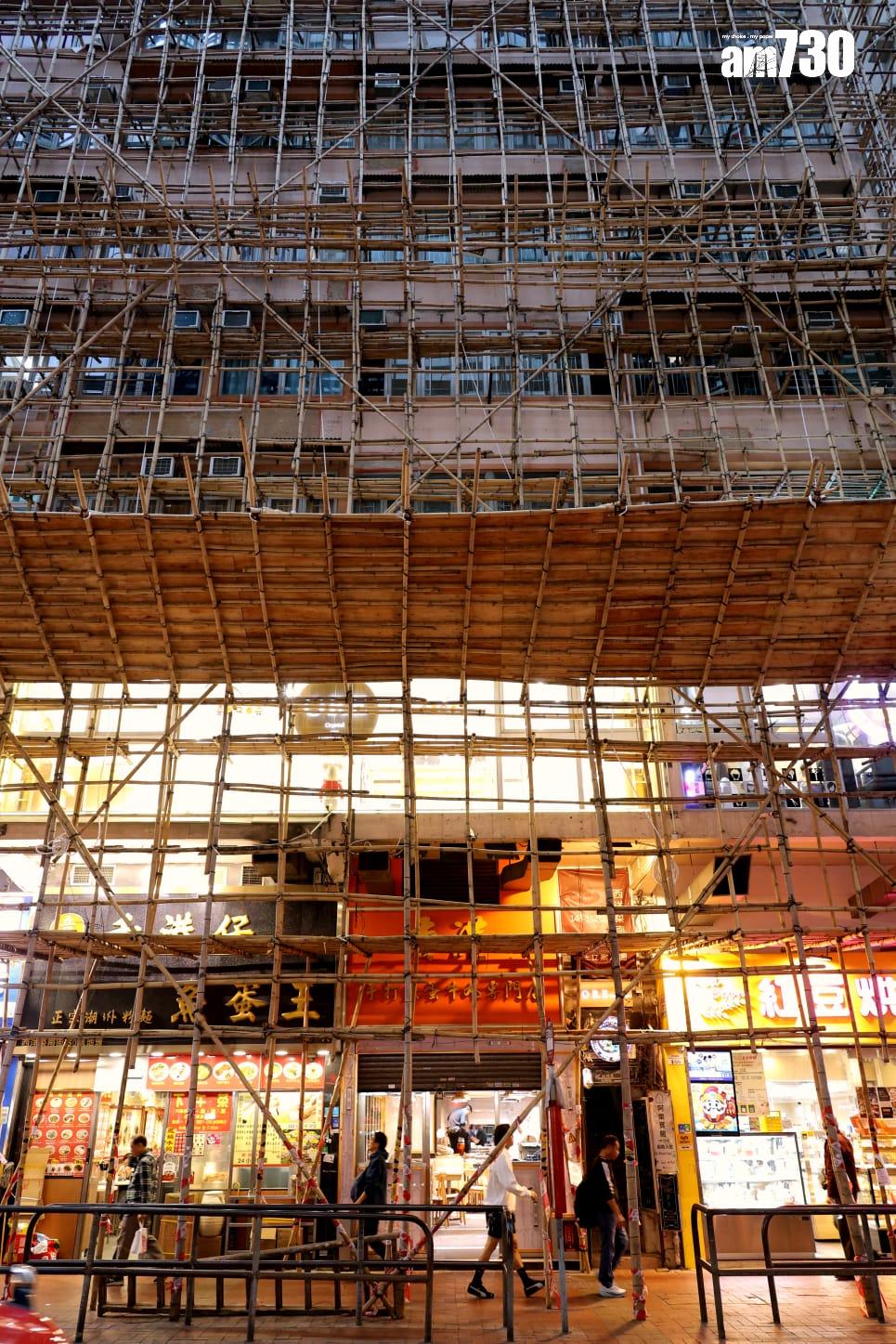 政府推出外牆棚網抽檢新制度。(林俊源攝)