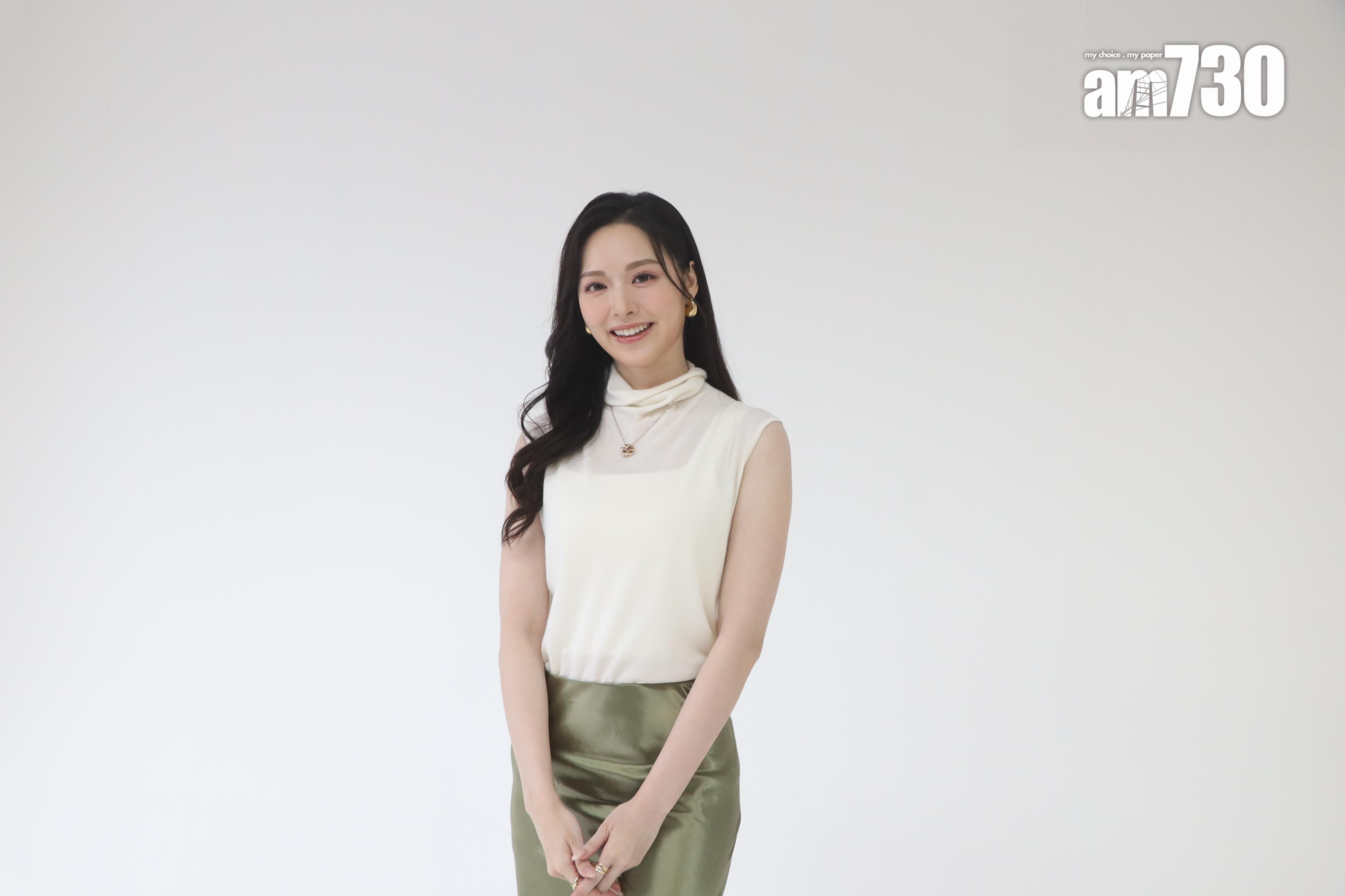 馮盈盈今日為健康產品拍攝廣告。 (娛樂組攝)