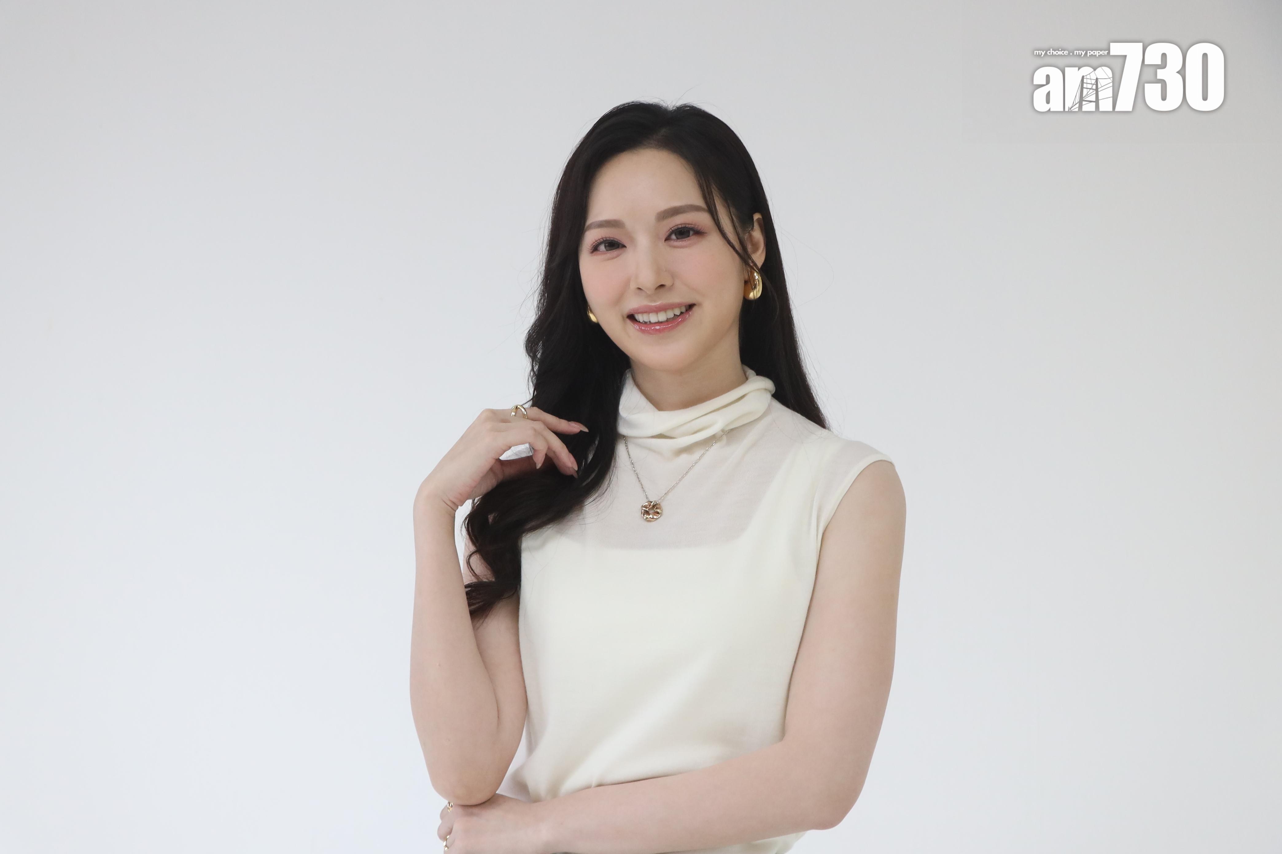 馮盈盈今日親解升cup之謎。 (娛樂組攝)