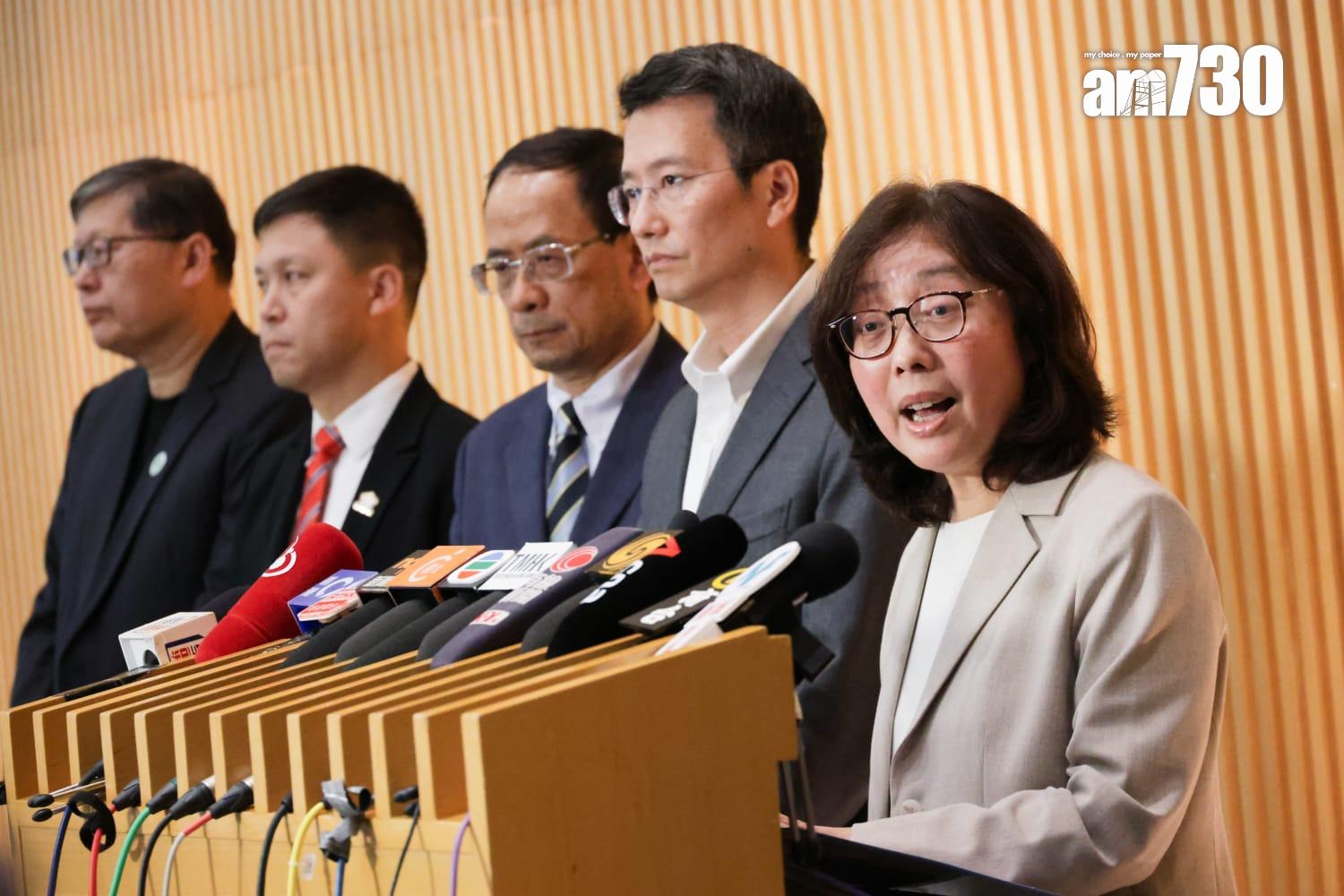 甯漢豪公布外牆棚網抽檢的新安排。(吳康琦攝)