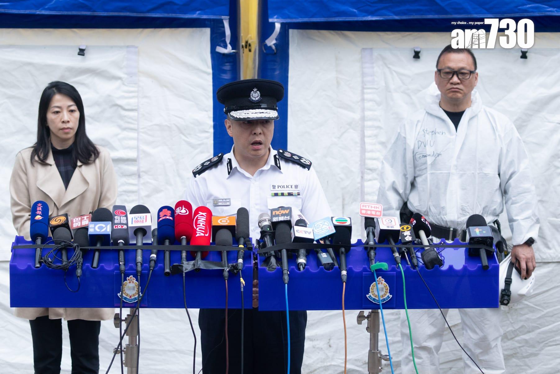 警方交代調查進展(蘇文傑攝)
