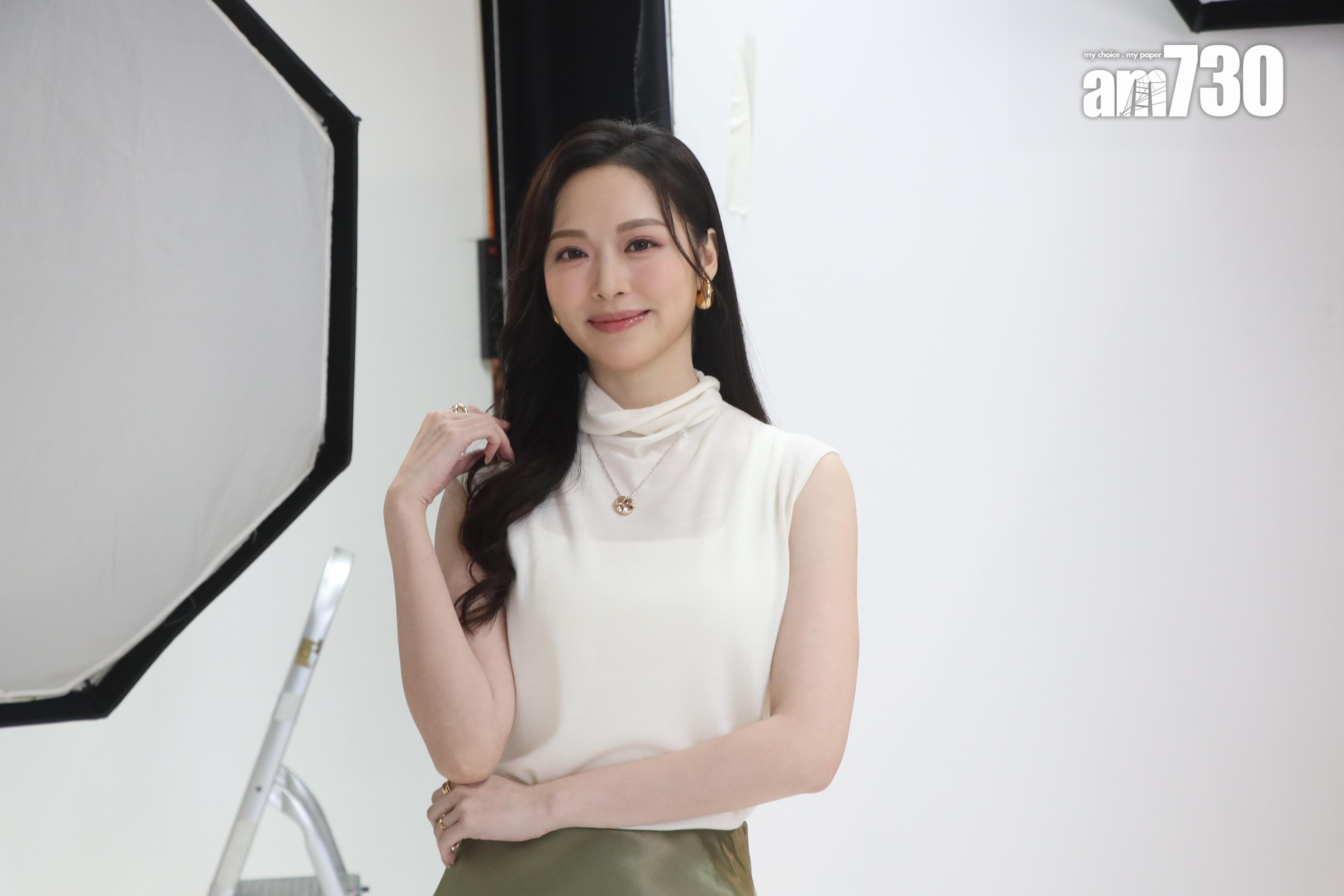 馮盈盈今日親解升cup之謎。 (娛樂組攝)