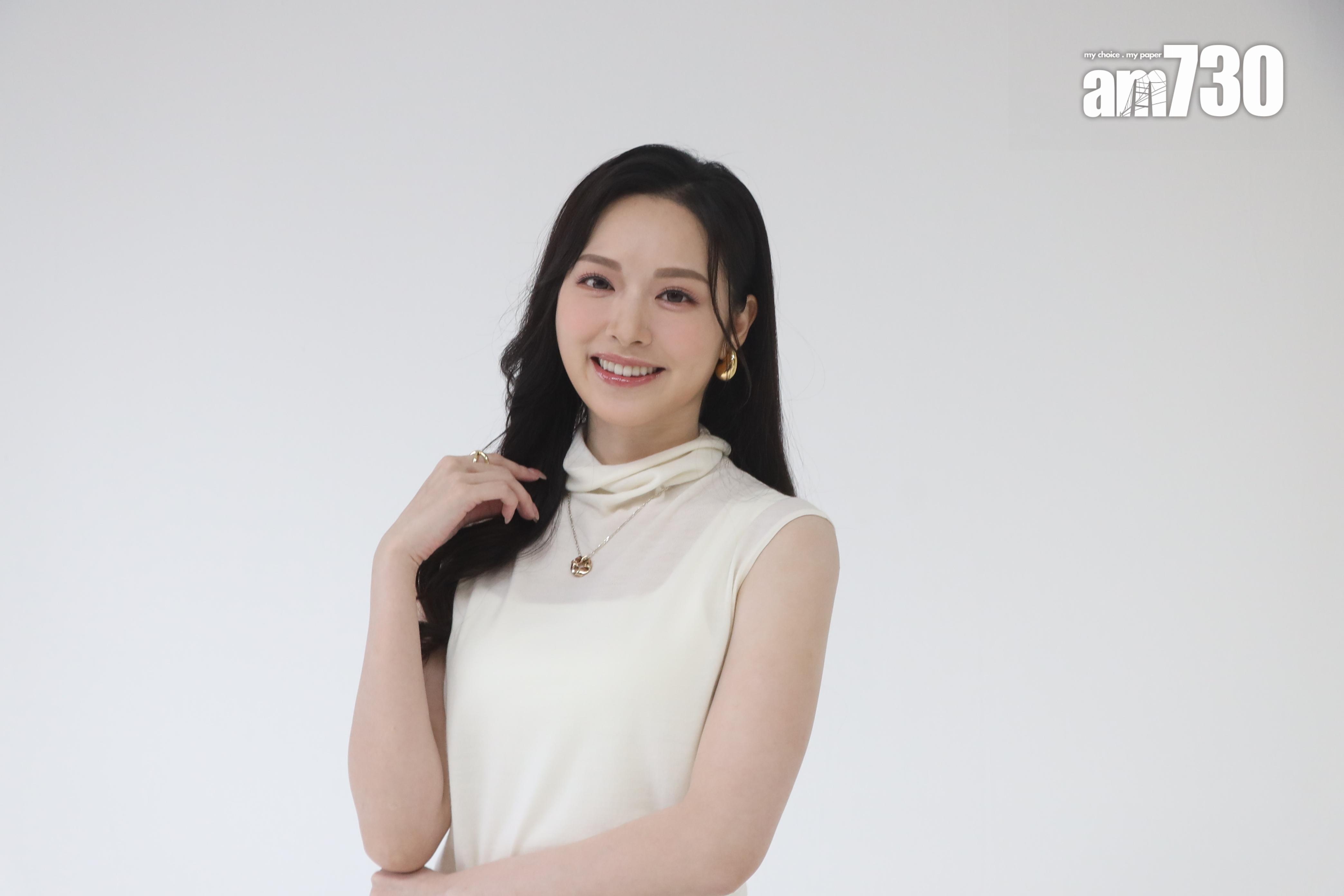 馮盈盈今日親解升cup之謎。 (娛樂組攝)