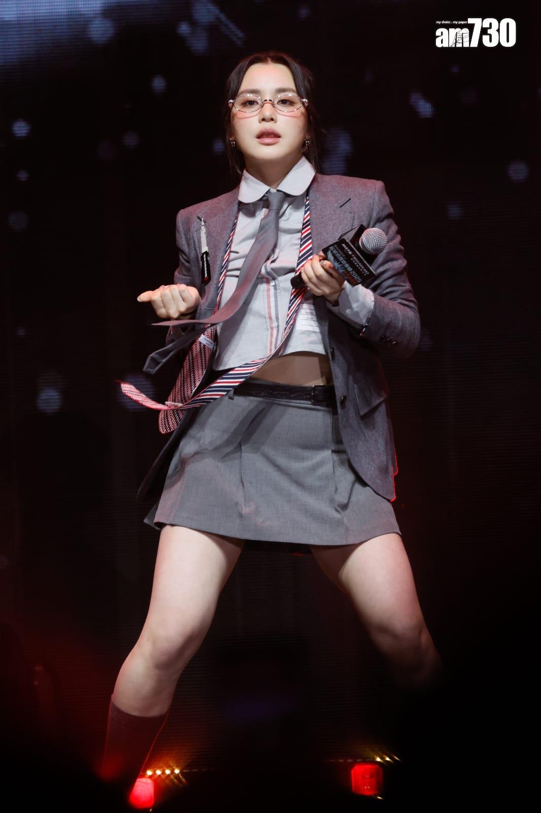 Chantel跳唱《New Fantasy》。 (蘇文傑攝)