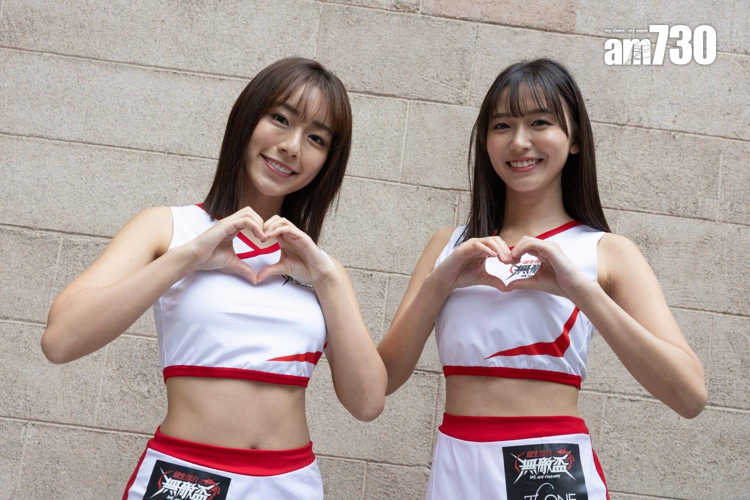 鍾培生今次請來志田音音及井手美希擔任Ring Girls。 (蘇文傑攝)