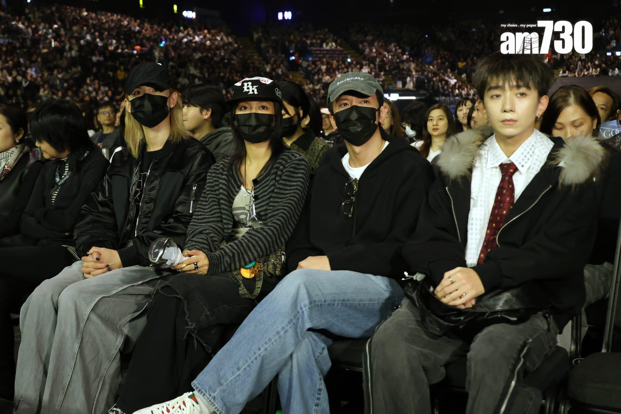 柳應廷Jer舉行演唱會,隊友Jeremy、Marf@COLLAR和男友林家熙、羅子熙入場支持。(娛樂組攝)