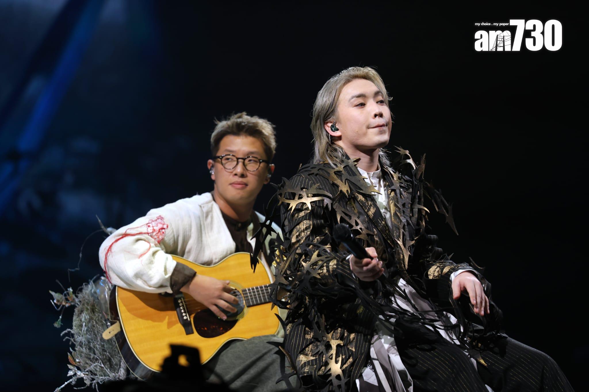 柳應廷Jer在吳林峰和王雙駿結他伴奏下唱《大人之後》。(娛樂組攝)