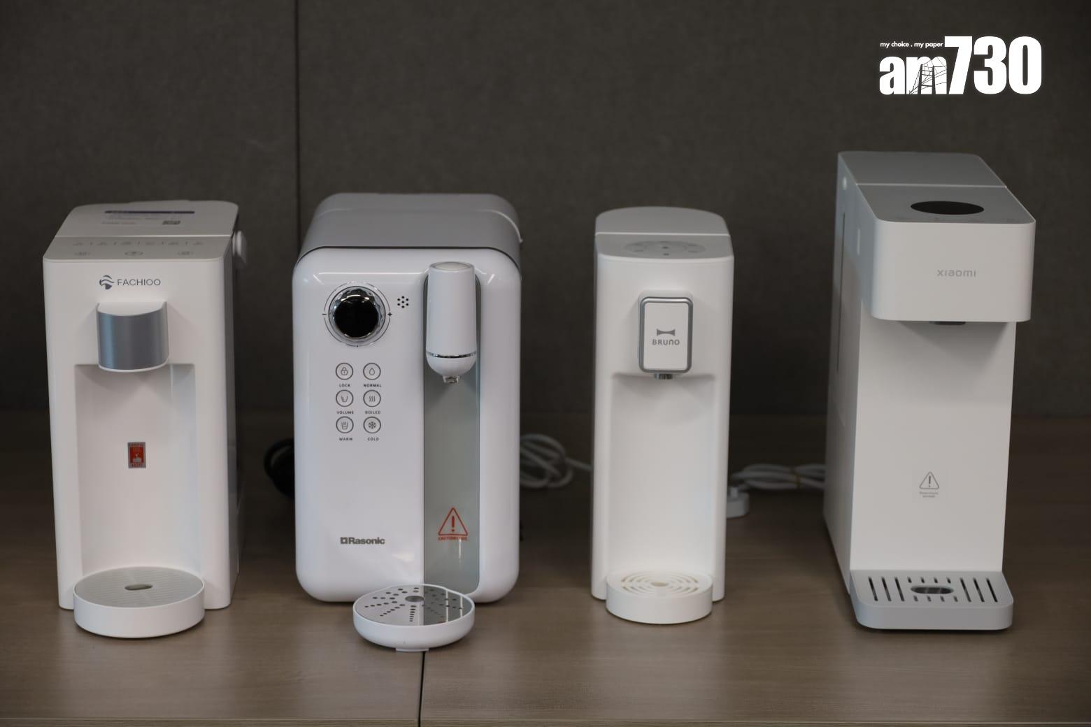 8款樣本製作熱水時的平均加熱效率介乎85.6%至91.9%,整體表現不俗。(鍾式明攝)