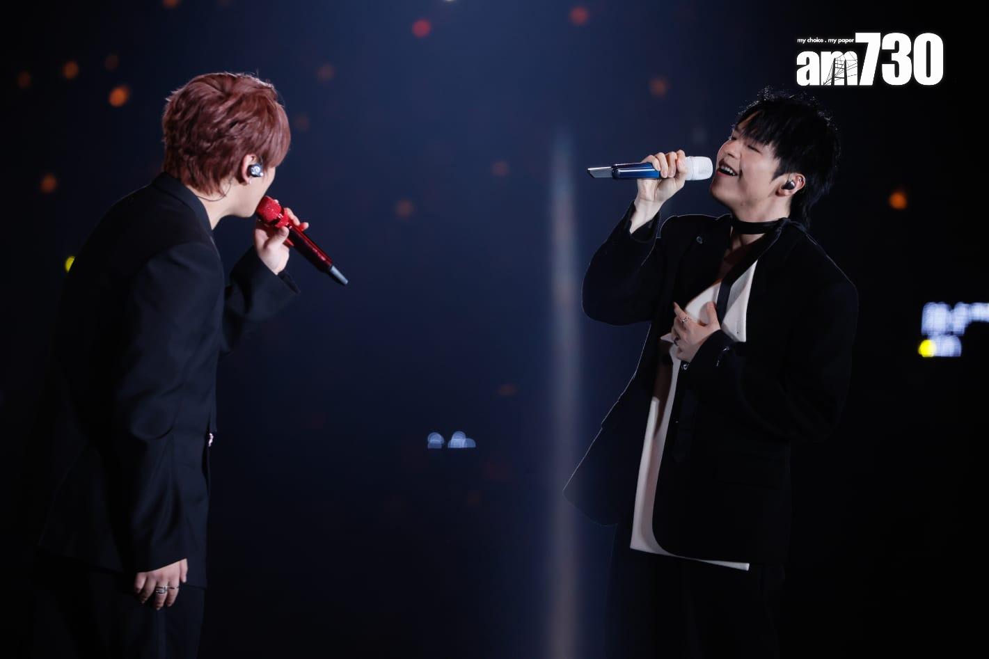 姜濤《KEUNG TO "LAVA" LIVE 2025》尾場,請來隊友陳卓賢Ian任嘉賓。(蘇文傑攝)