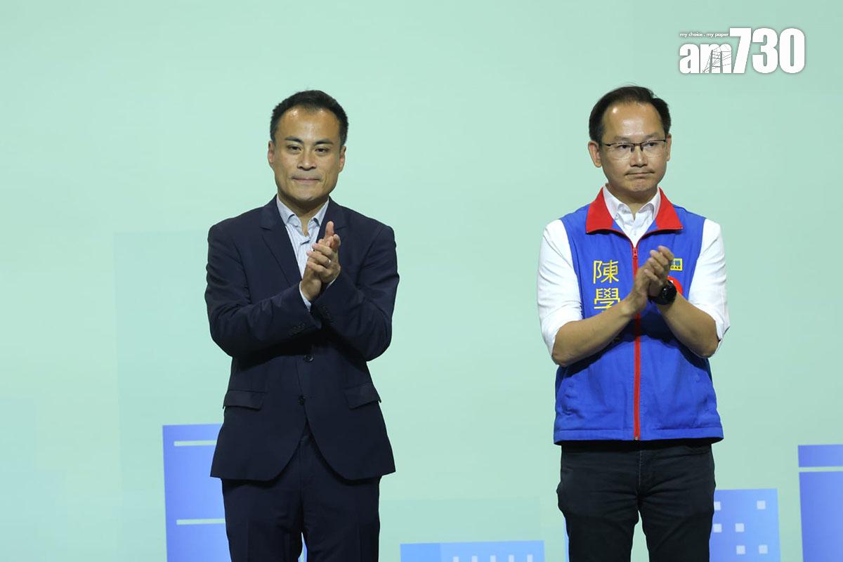 立法會換屆選舉的香港島西選區,郭偉强(左)未能成功連任。(林俊源攝)