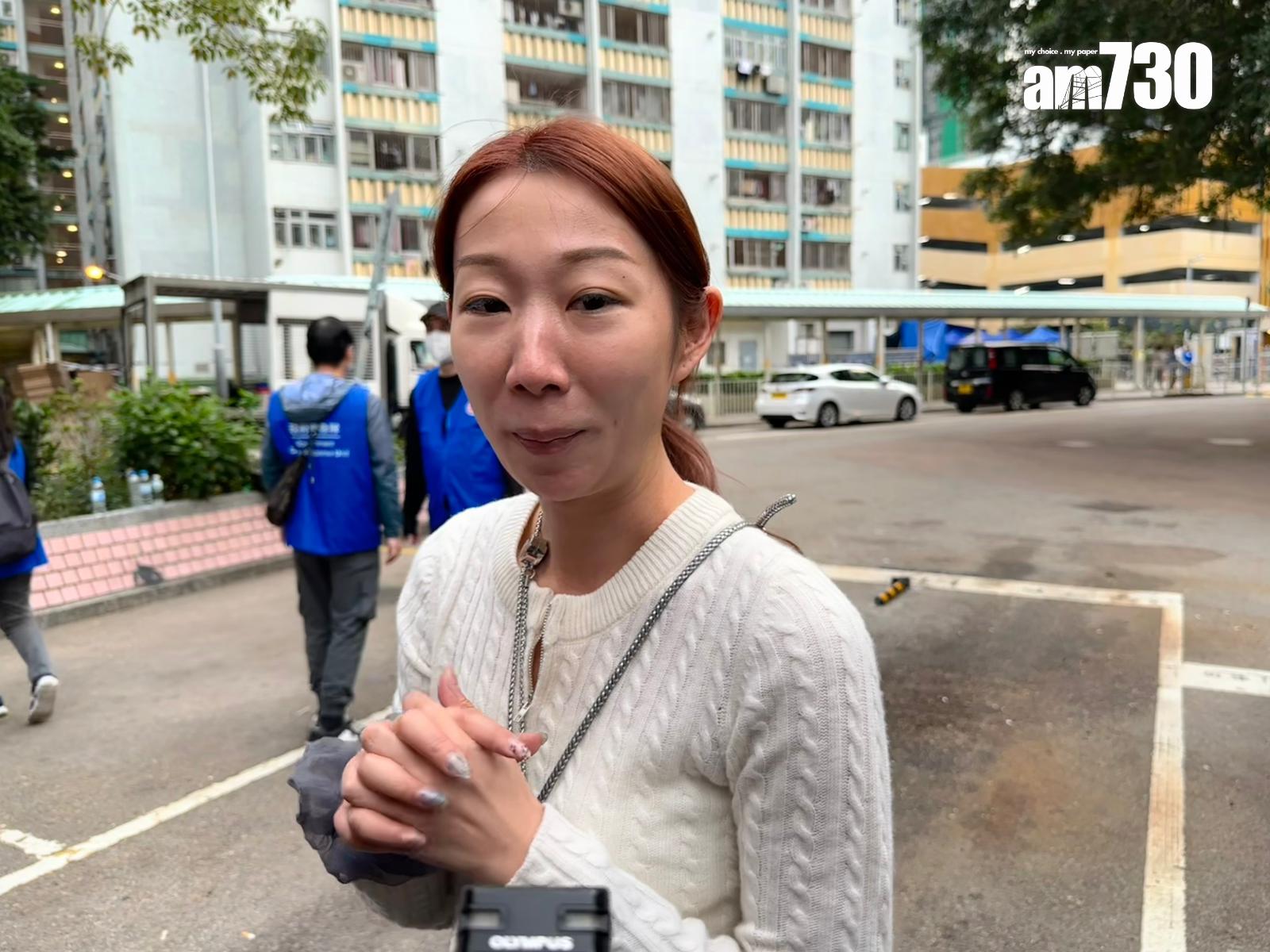 對於未來的居所安排,黃小姐就表示須等政府安排。(陳穎琳攝)