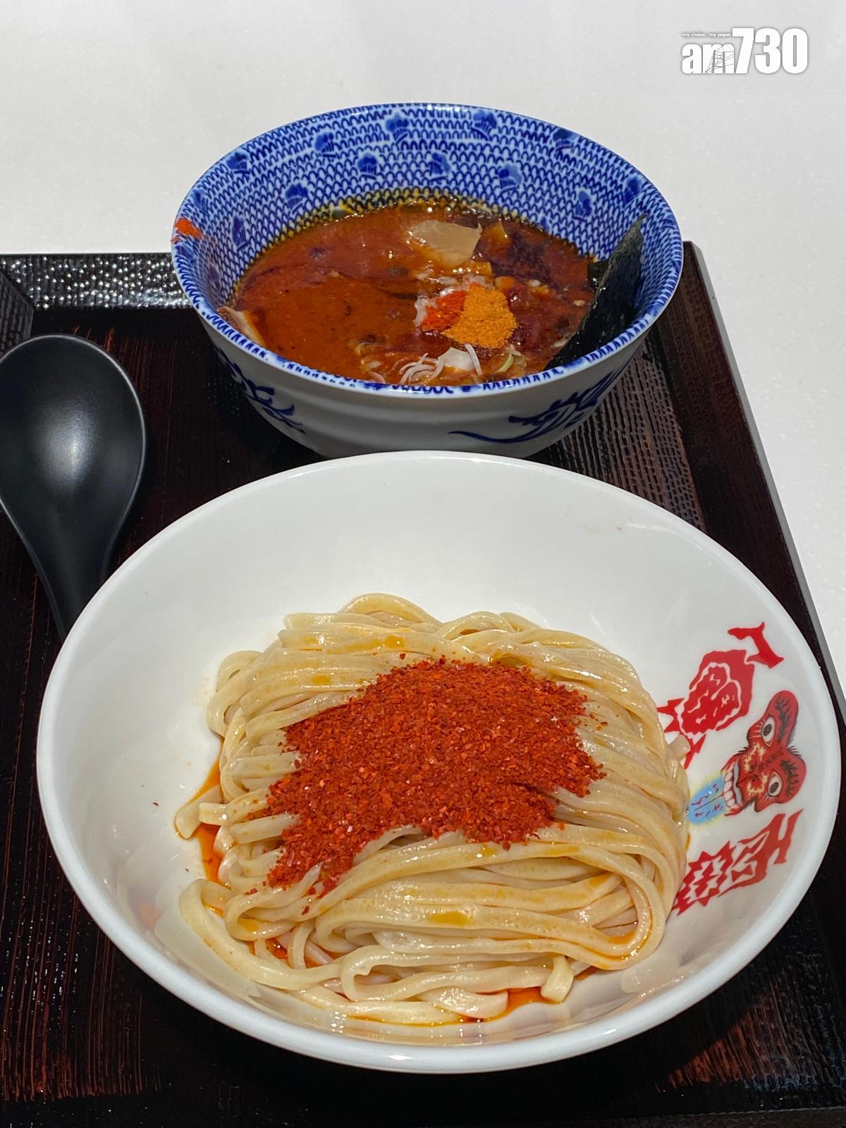 激辛魚雷沾麵($118)加入自家調製極辣辣油和北印度辣椒粉,有食客表示辣度有譚仔大辣級。