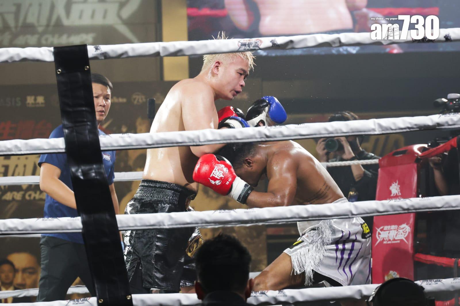 Black Joe不停防守,四海多次主動出擊。(吳康琦攝)