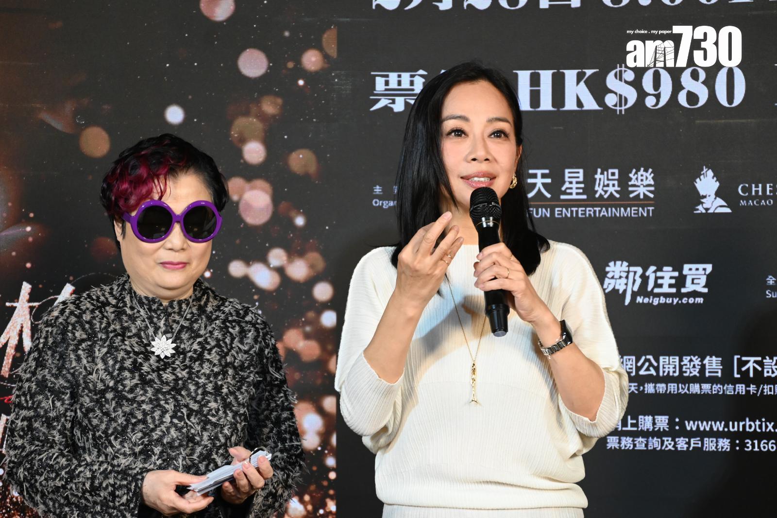 陳松伶很多謝陳淑芬的賞識及一直的支持。(娛樂組攝)