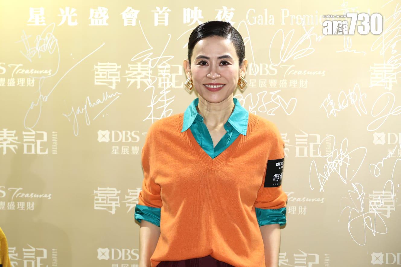 宣萱以橙色打扮示人,非常sharp醒!(林俊源攝)