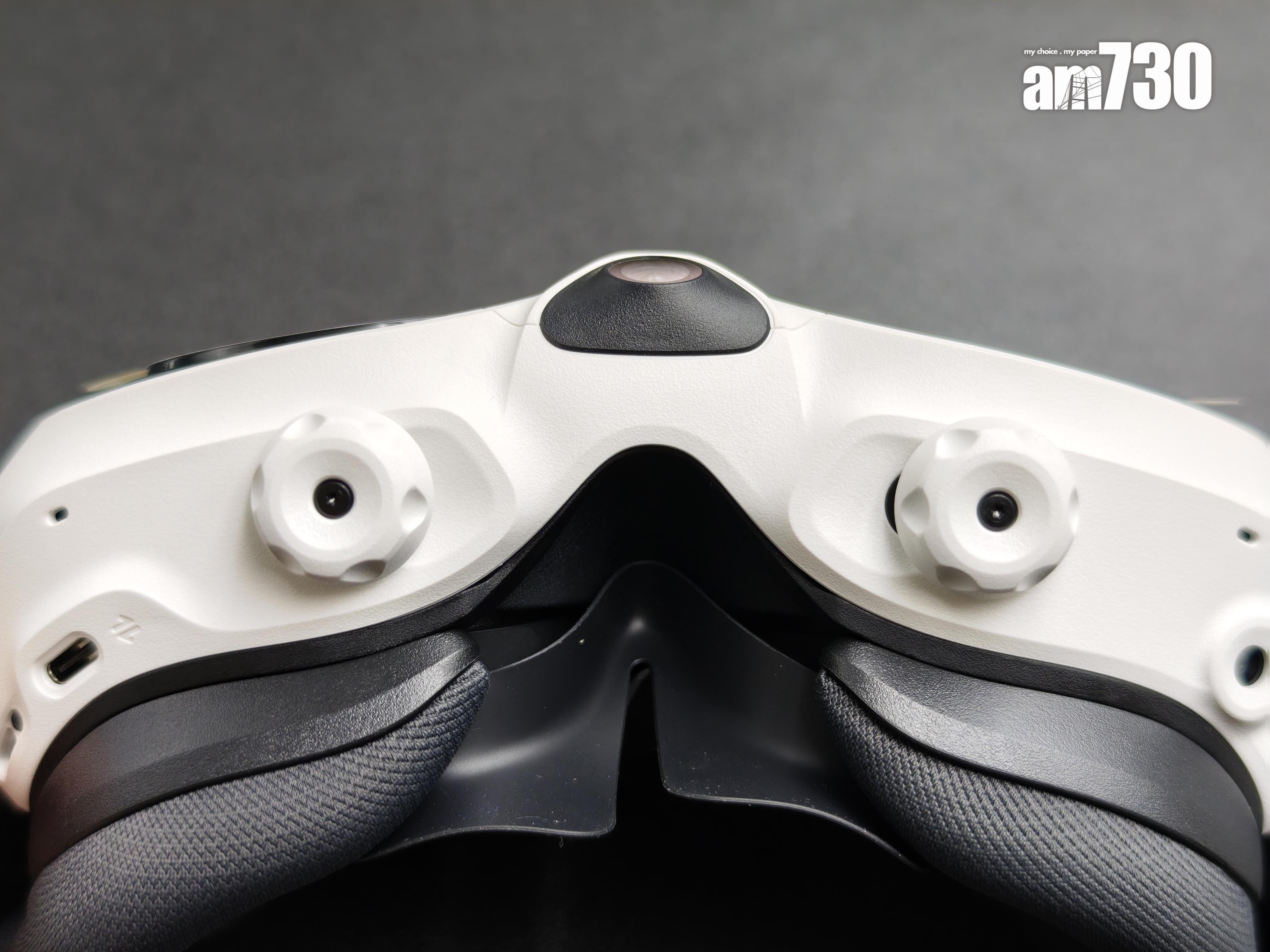 Antigravity A1護目鏡底部可調節距離及焦點。