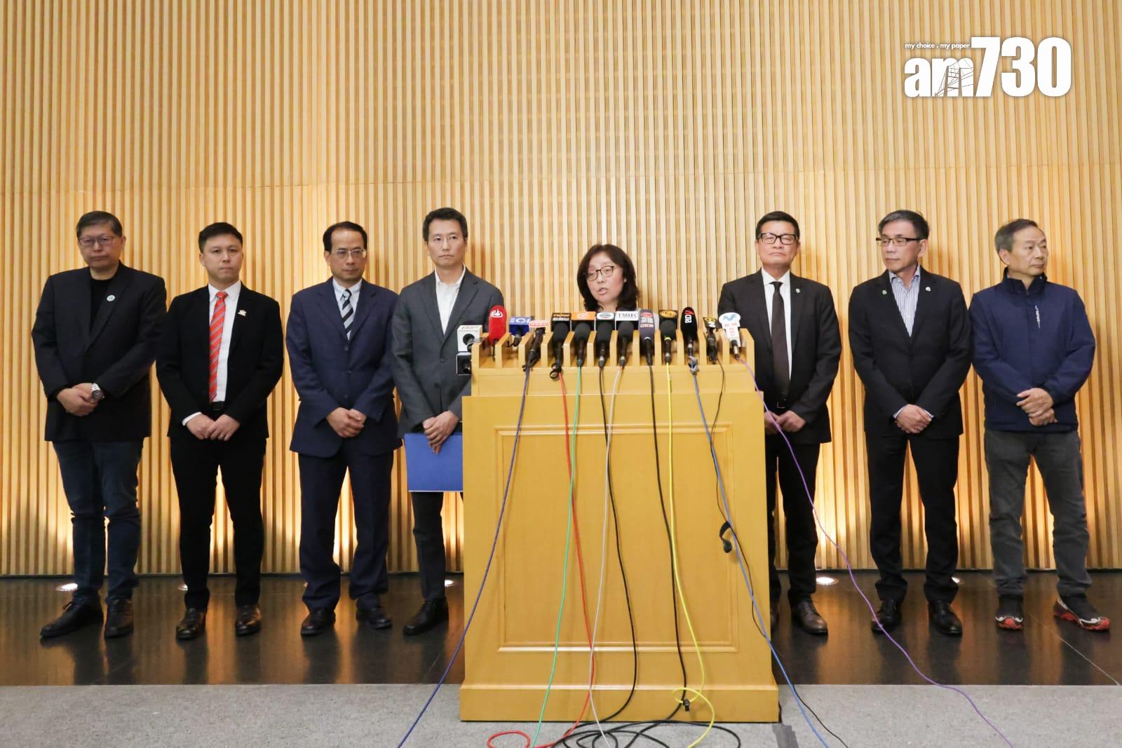 甯漢豪公布外牆棚網抽檢的新安排。(吳康琦攝)