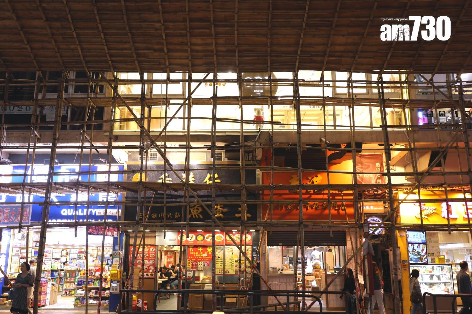 政府推出外牆棚網抽檢新制度。(林俊源攝)