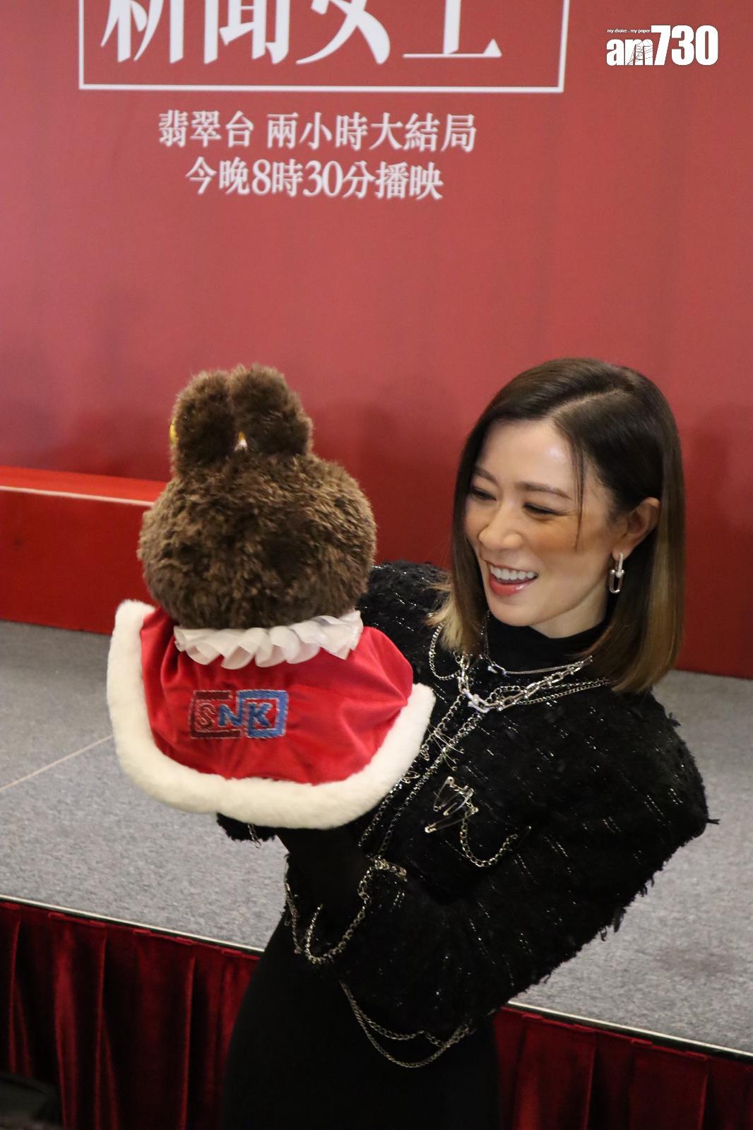 阿佘出席台慶劇《新聞女王2》宣傳活動。(娛樂組攝)