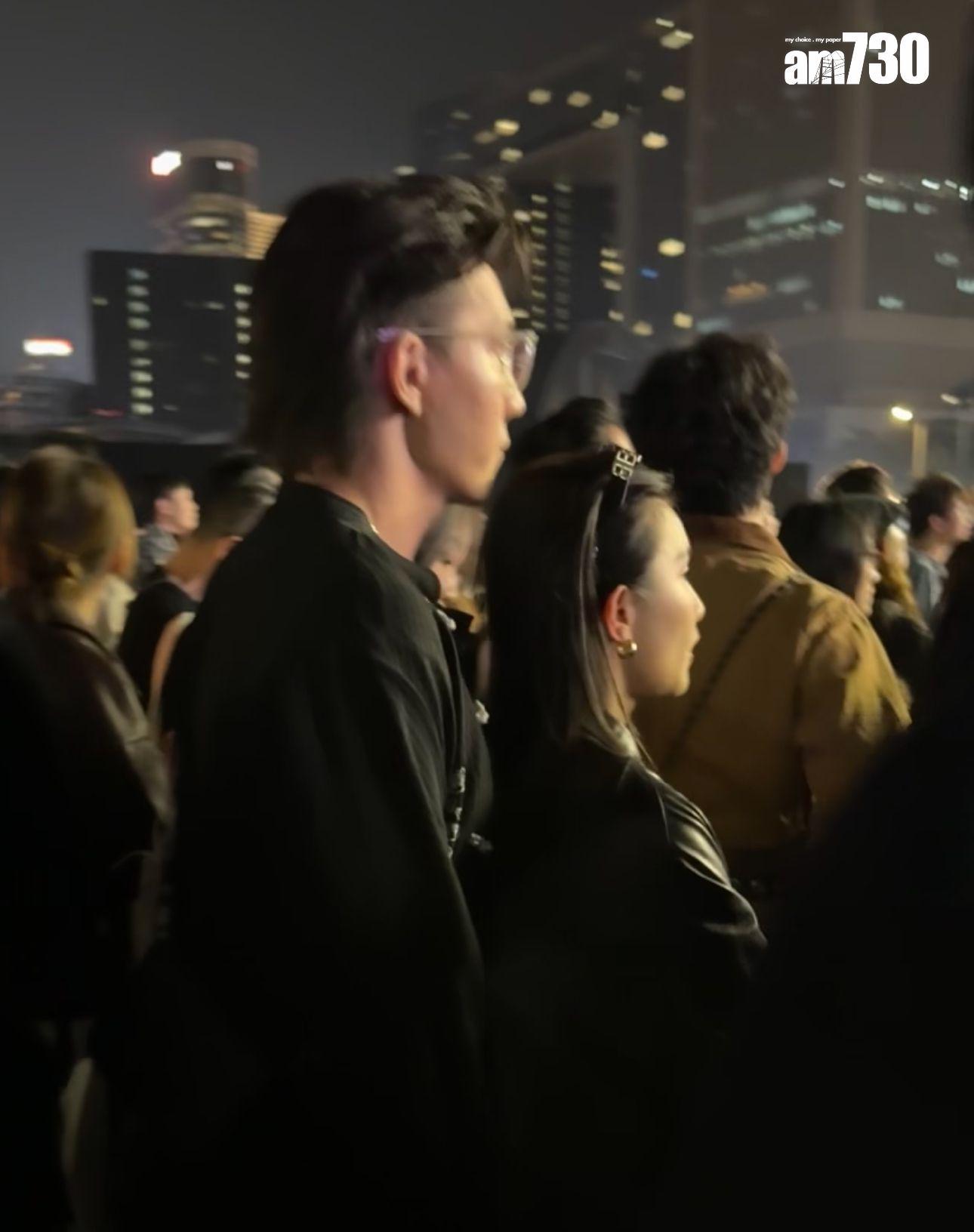 關楓馨與Hugo連拍拖現身中環海濱舉行的Clockenflap。 (娛樂組攝)