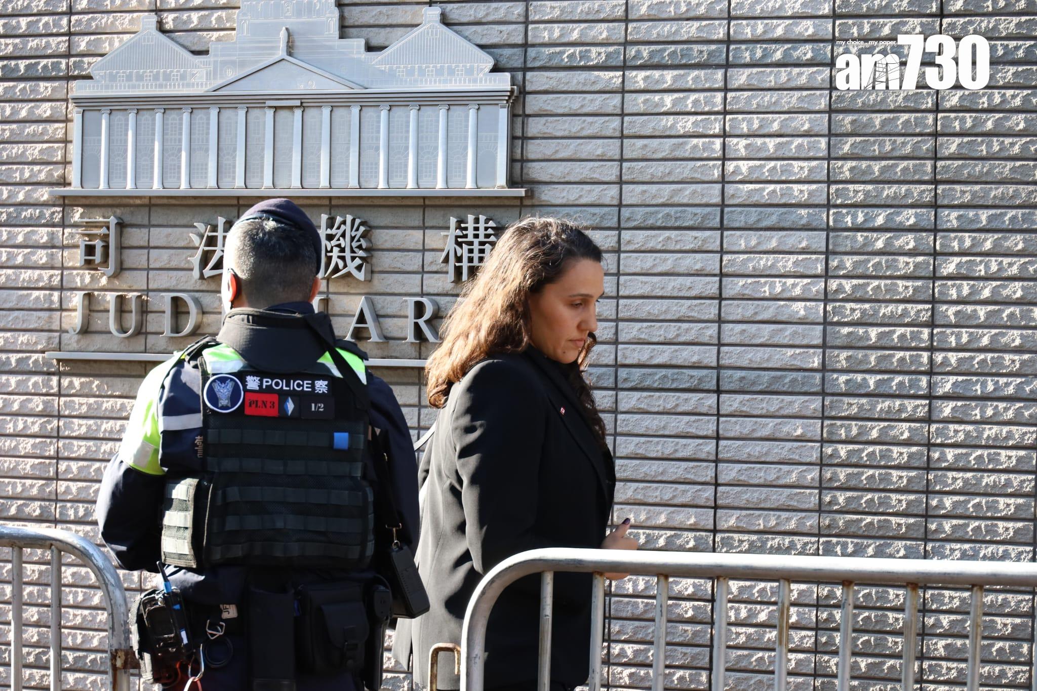 黎智英案於西九龍法院裁決,現場警力加強,多國領事旁聽。(鍾式明攝)