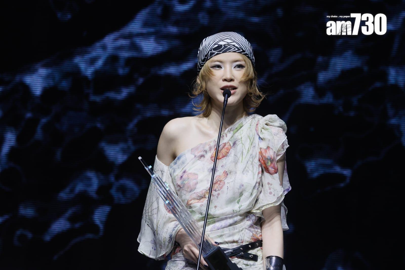 陳蕾封勁爆女歌手銀獎。 (蘇文傑攝)