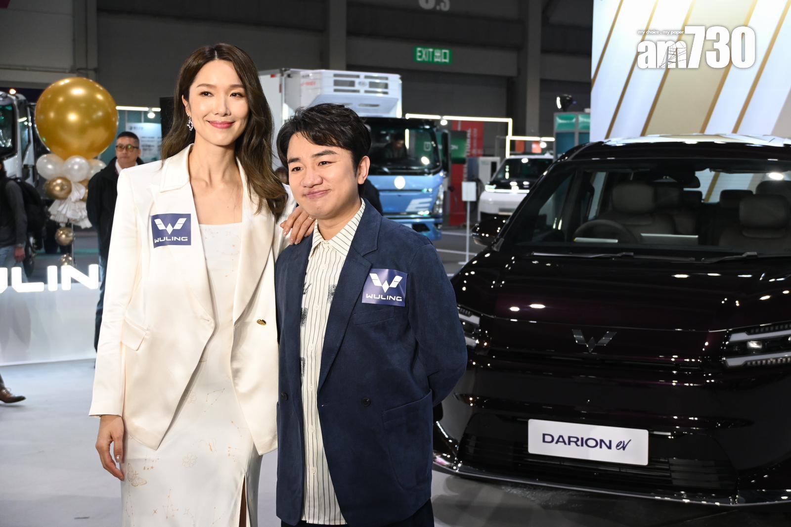 王祖藍、李亞男今日一齊出席電車品牌發布會。 (娛樂組攝)