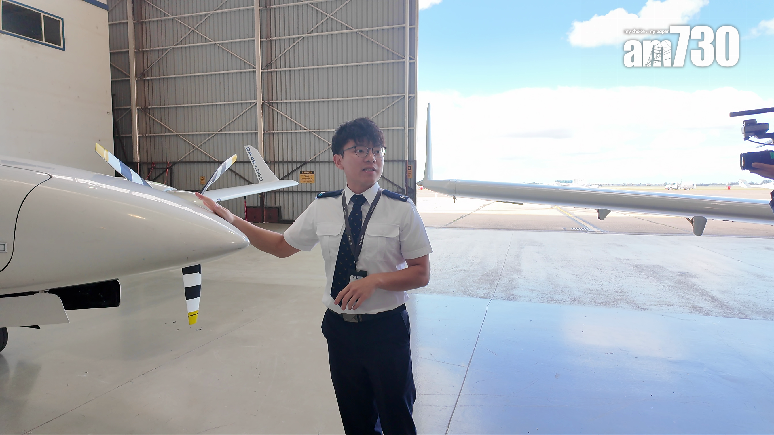 見習機師許家俊現時正於阿德萊德飛行訓練學校(FTA)接受培訓。(陳穎琳攝)