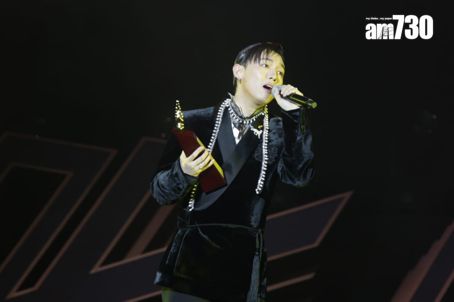 MC張天賦憑《懷疑人生》奪得今晚首個獎項。 (吳康琦攝)