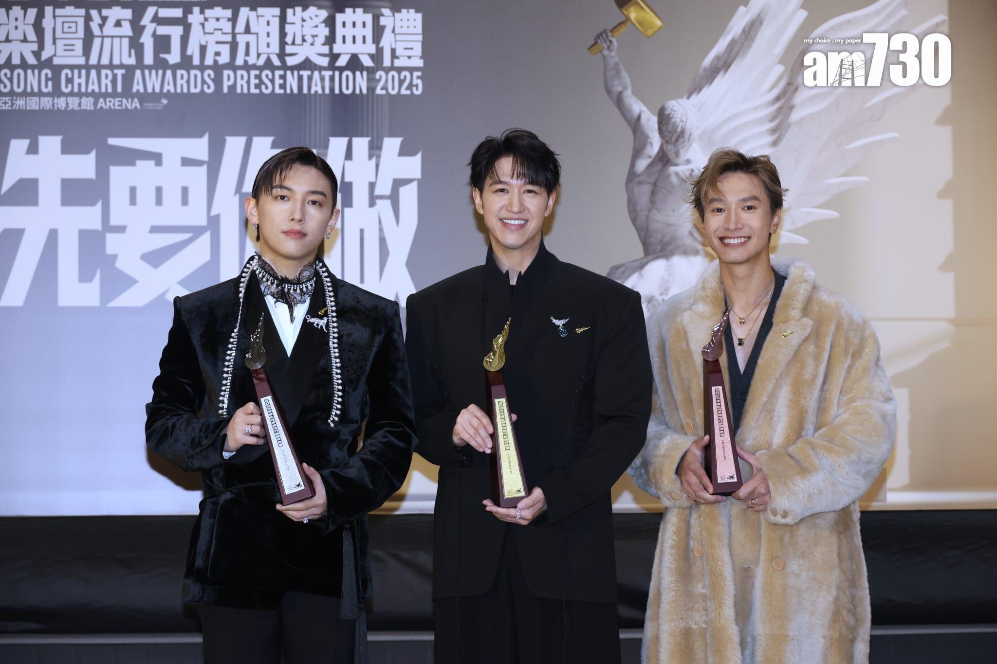 男歌手銀獎︰MC、金獎︰馮允謙、銅獎︰陳柏宇。(林俊源攝)