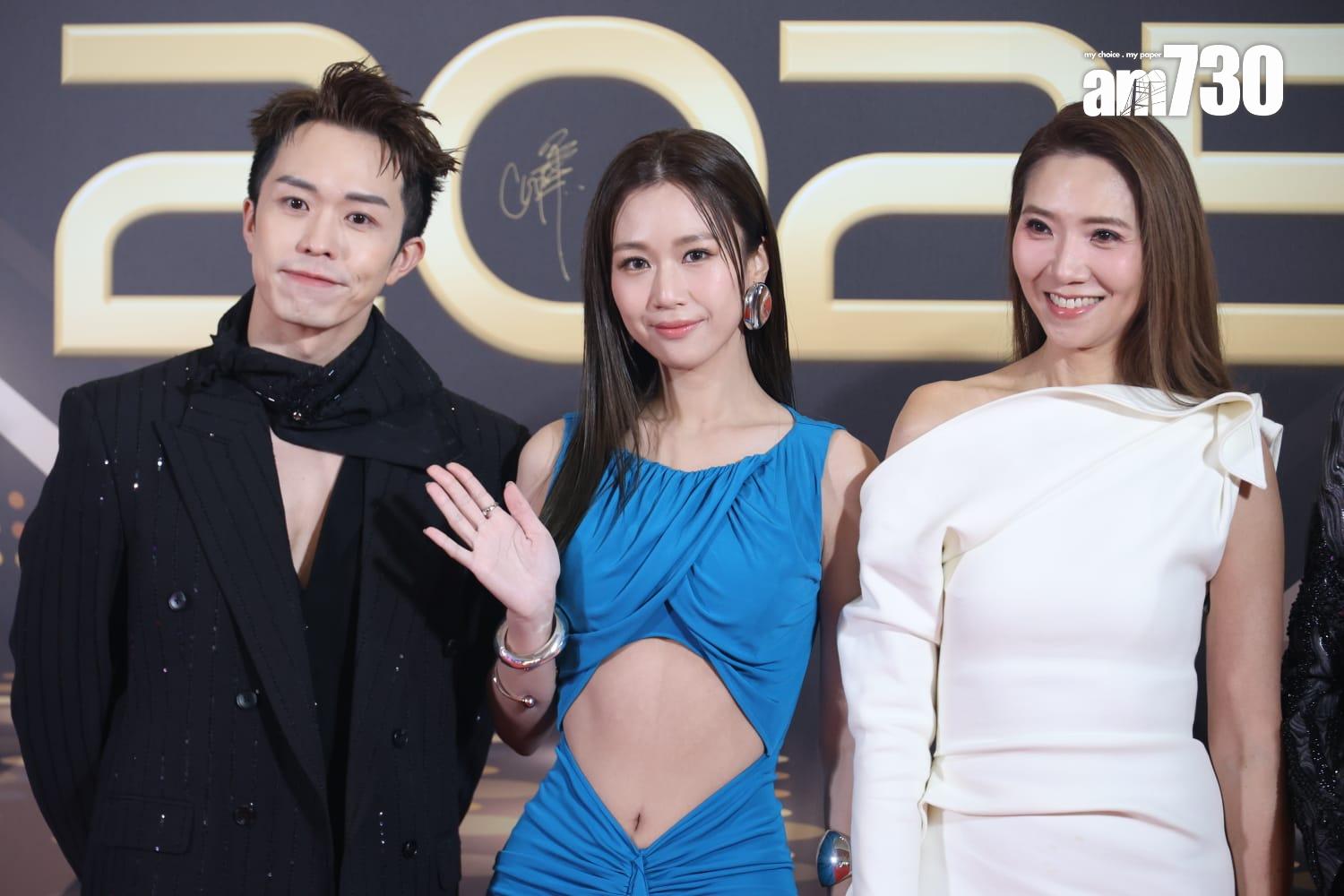 《萬千星輝頒獎禮2025》紅地毯|何沛珈分手後明艷照人。(林俊源攝)