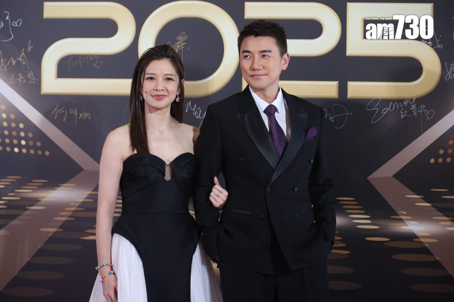 萬千星輝頒獎禮2025紅地毯|麥美恩、洪永城。(林俊源攝)