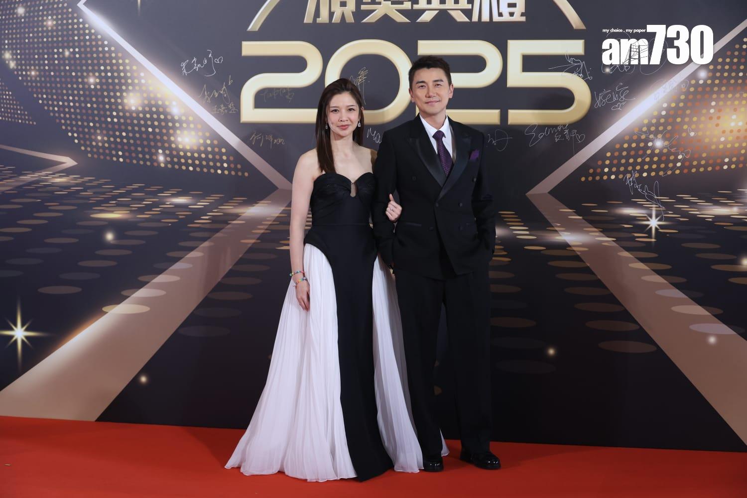 萬千星輝頒獎禮2025紅地毯|麥美恩、洪永城。(林俊源攝)