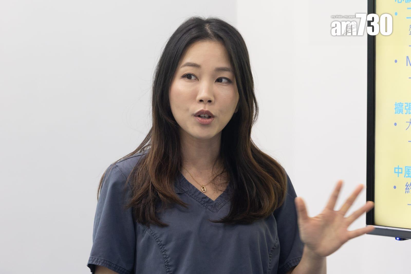 獸醫關妍慧指,獸醫診所不時遇到棄養案例。(蘇文傑攝)