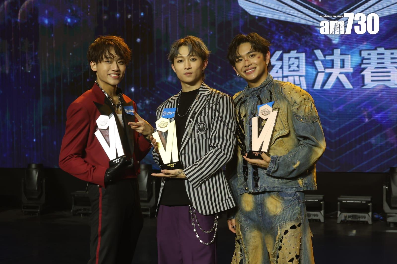 今屆冠亞季的Teller(中)、Ian Hannz陳瑨羲(左)、Jacky Fan范卓賢(右)。 (周令知攝)