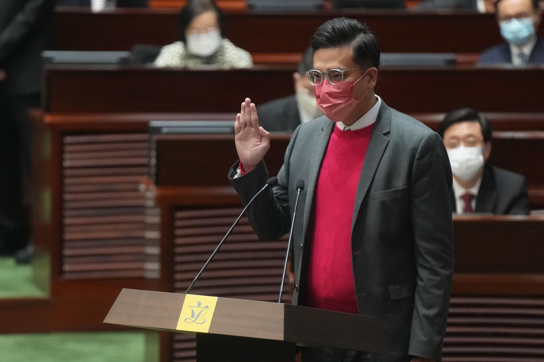 西九新動力立法會議員梁文廣。(資料圖片／陳奕釗攝)