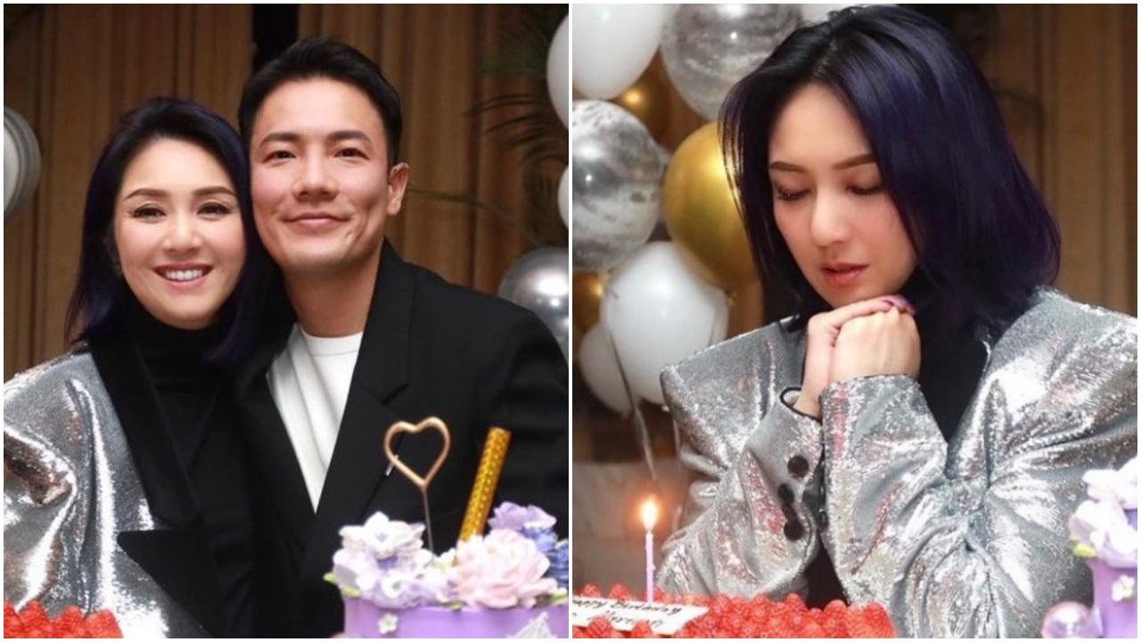 昨日是楊千嬅48歲生日，一家三口在上海慶祝。