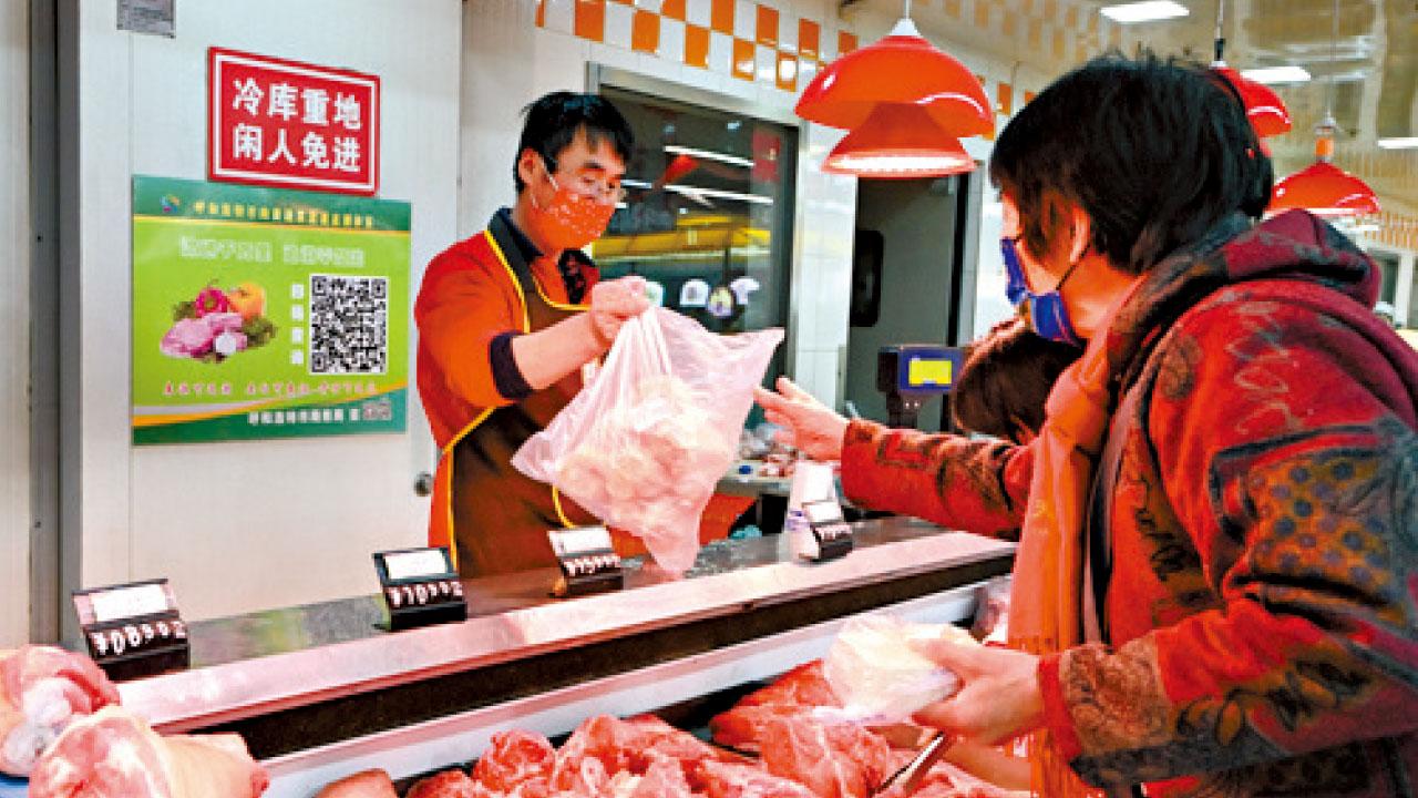 消費物價｜豬肉價格仍受壓 內地上月通脹0.9%