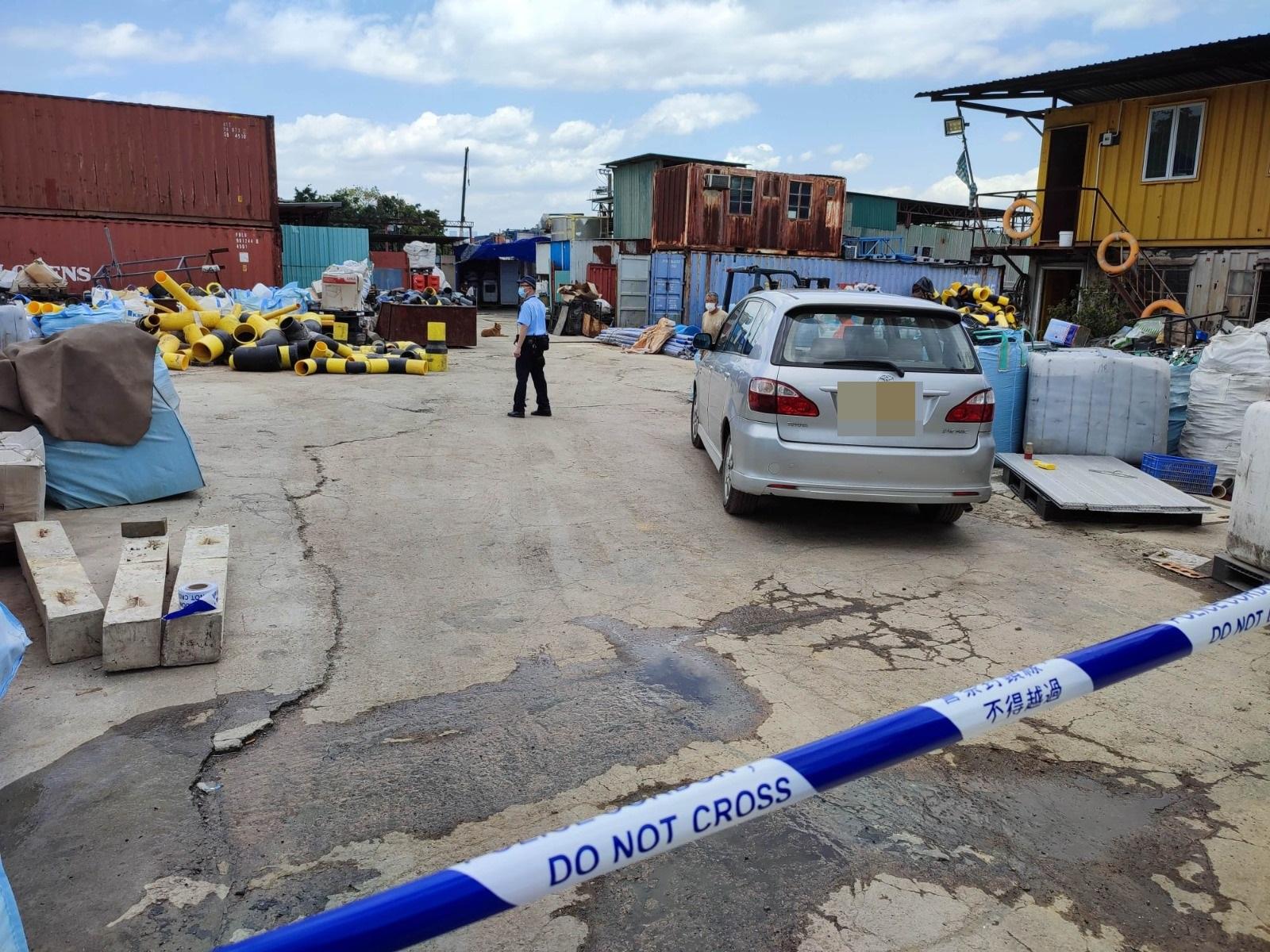 發生奪命工傷的元朗貨櫃回收場。