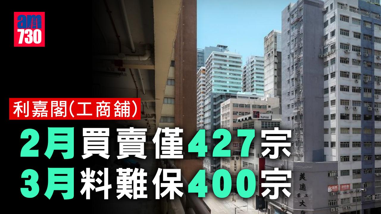 工商市況｜利嘉閣(工商舖)：2月買賣僅427宗 3月料難保400宗