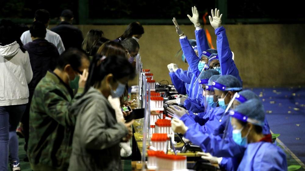 葵涌葵康苑葵明閣被圍封檢測。(資料圖片)