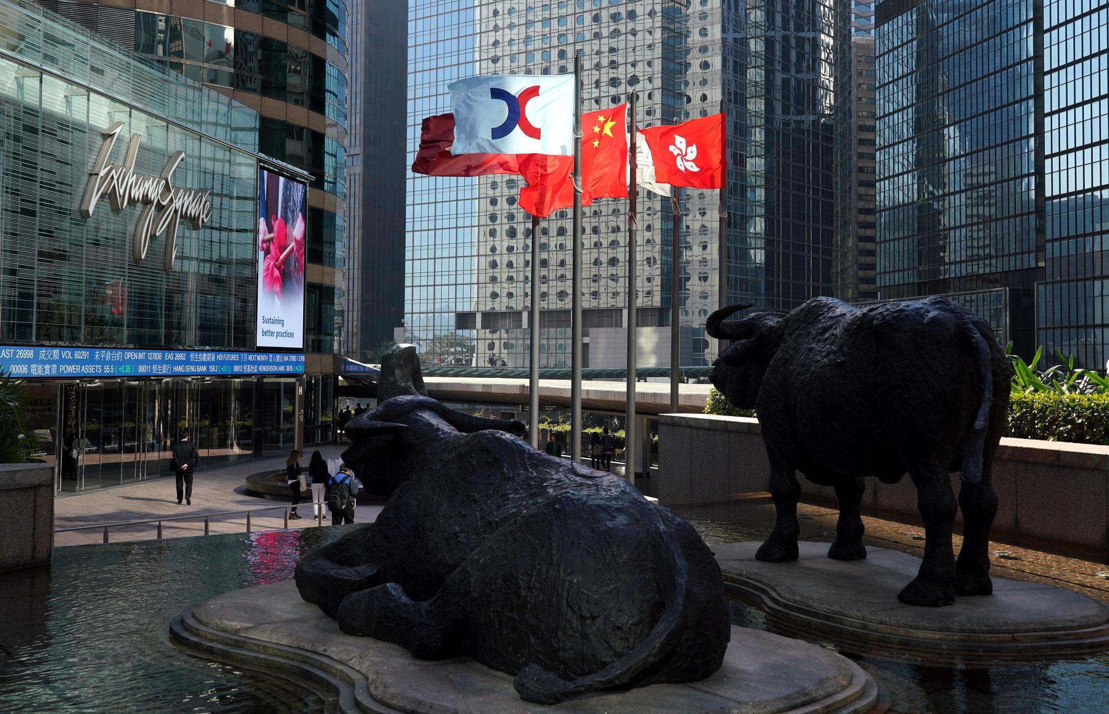 恒生指數連續3日在二萬關反覆。(資料圖片)