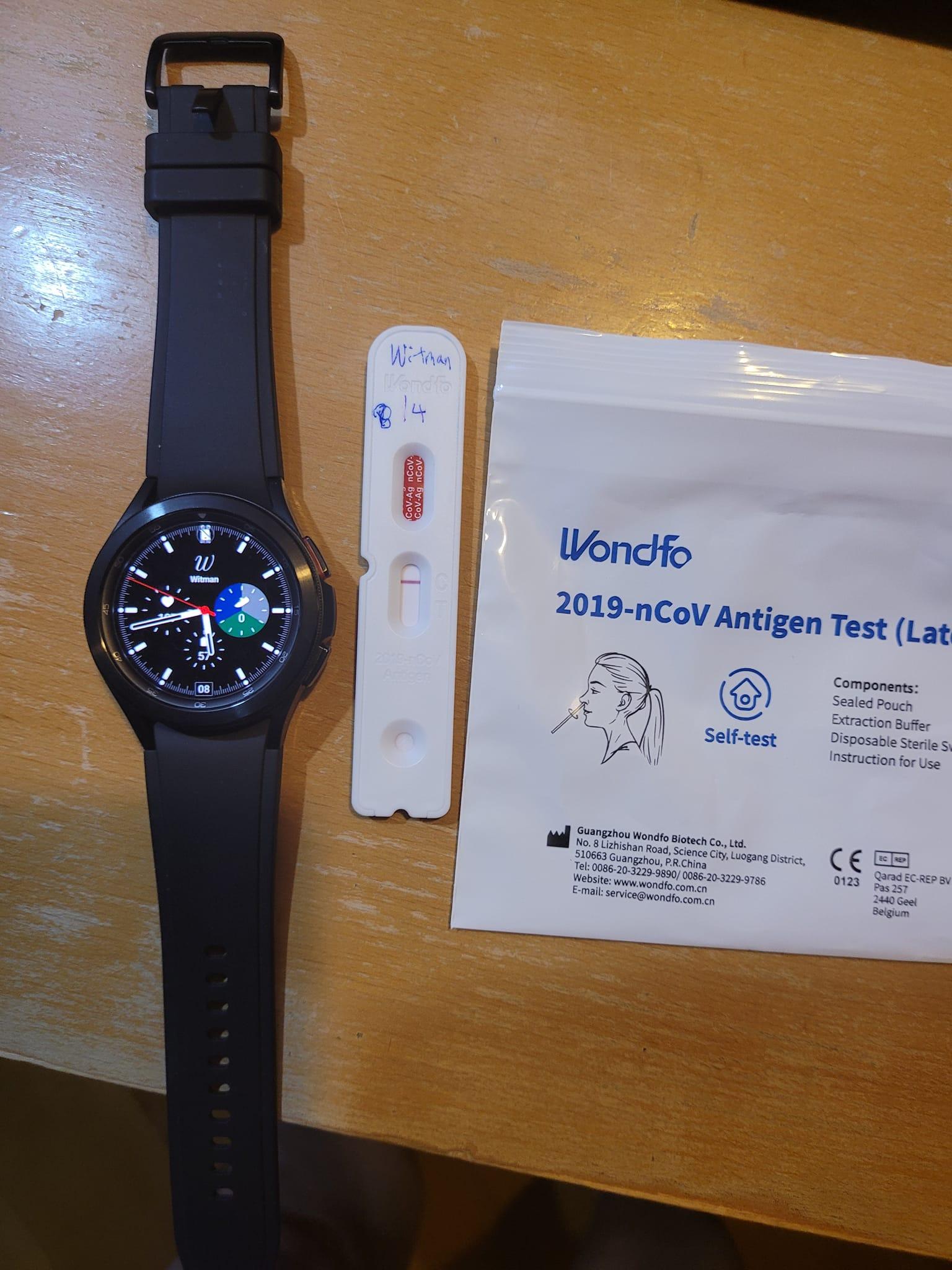 港區全國人大代表洪為民在社交平台上載快速測試陰性的樣本照片，並寫上「一求心安，再盡責任，你今日測咗未啊？」。(洪為民 Facebook)