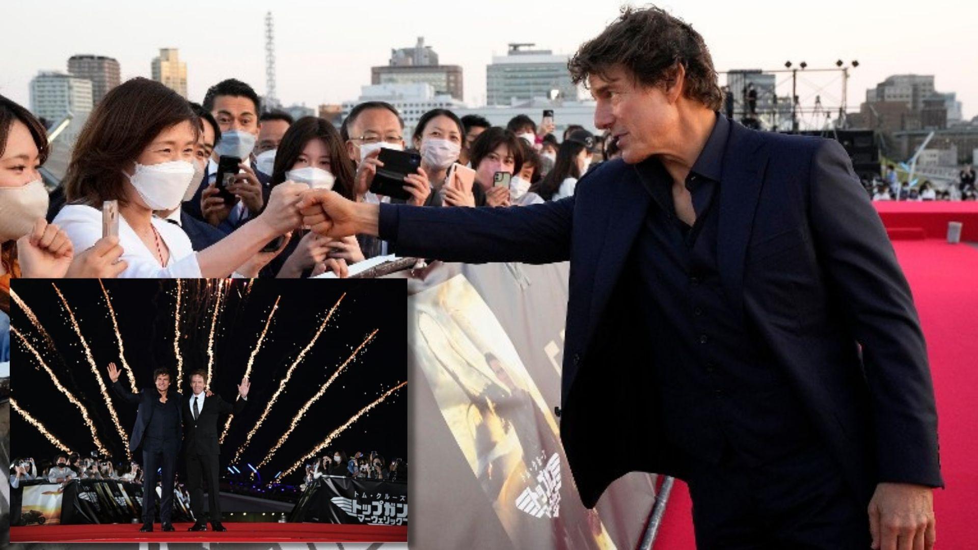 湯告魯斯赴日辦首映放150發煙花 行紅毯一粒鐘滿足400粉絲