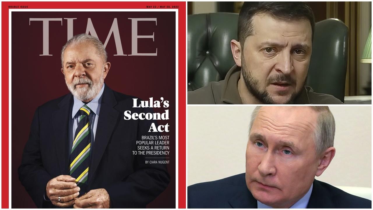前巴西總統登《TIME》封面，指俄烏領袖須負戰爭責任。(網上圖片)