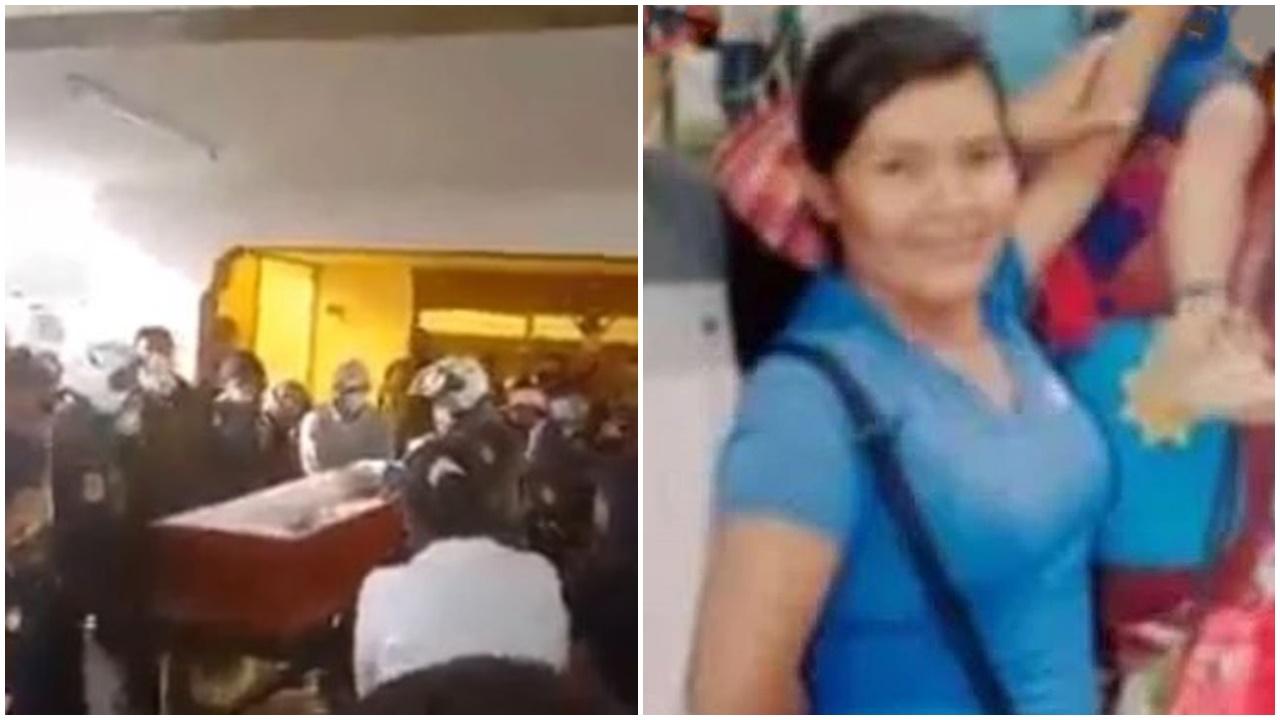 女子入殮竟敲棺「死而復生」嚇壞親友。(網上片段)