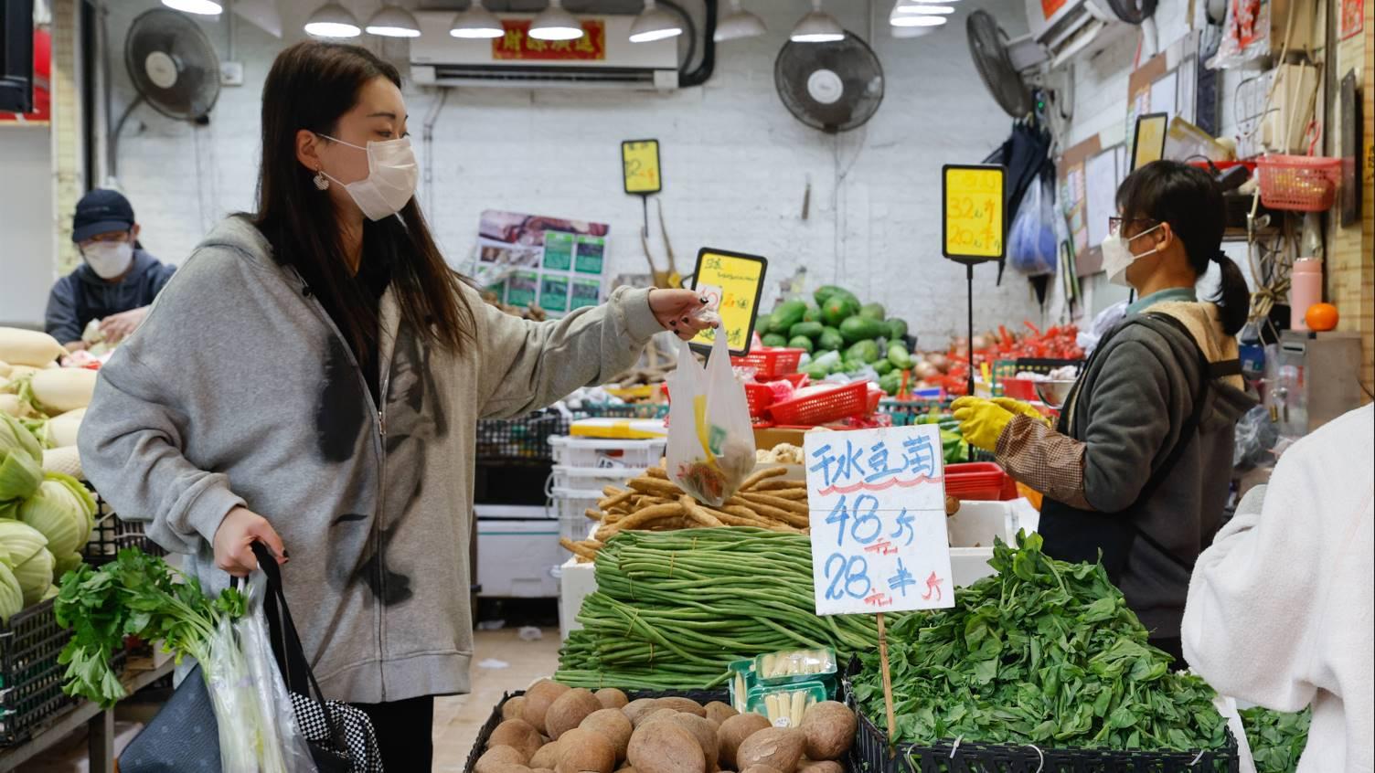 內地供港鮮活食品穩定　菜心平均批發價每斤5.9元