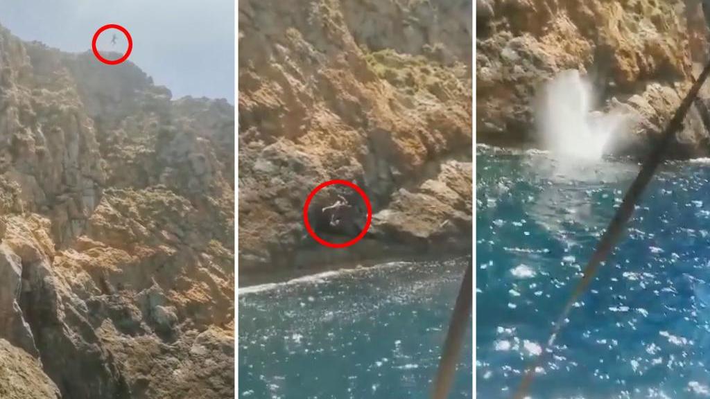 有片｜妻兒面前表演百米懸崖跳水 前足球員撞石慘死 過程全拍下