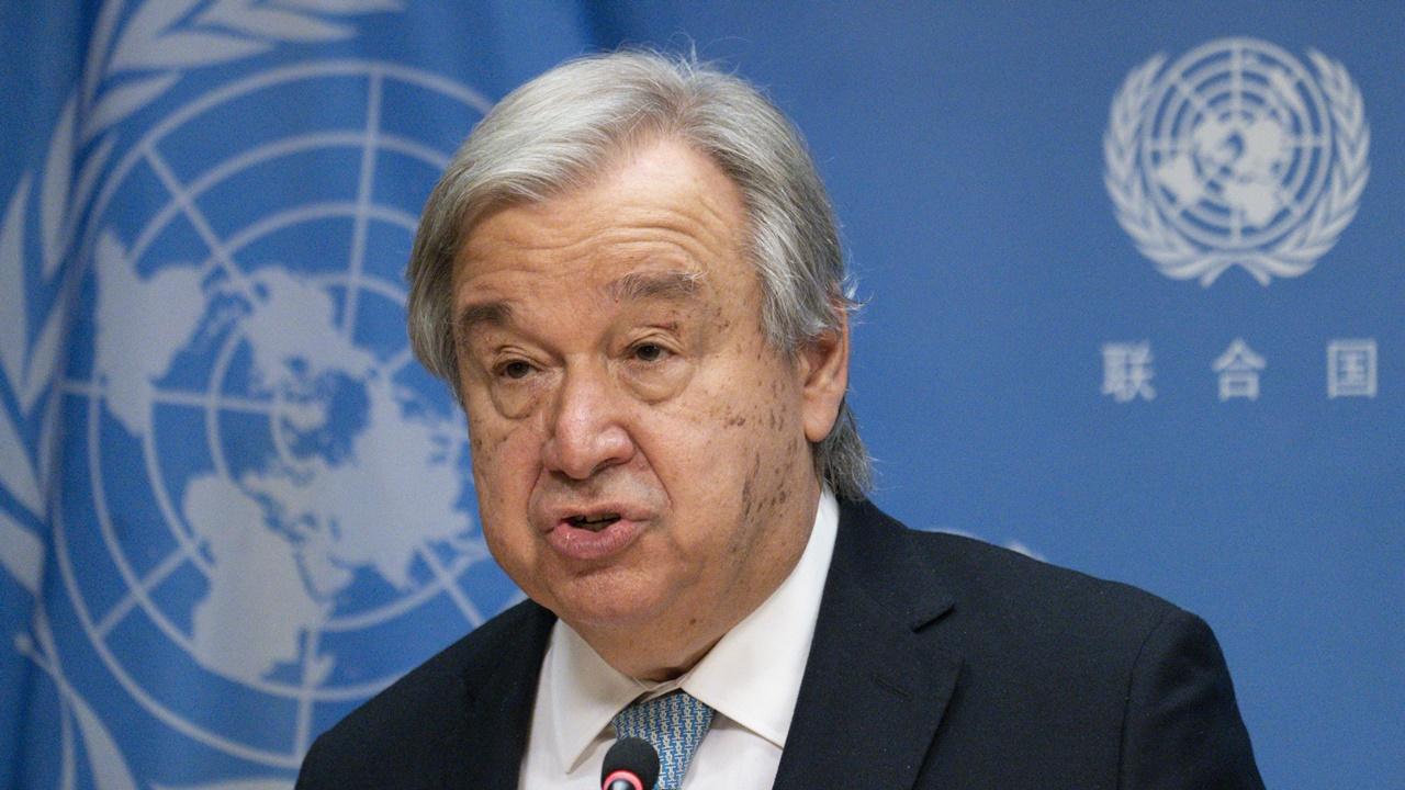 古特雷斯警告戰事衝擊全球，料16億人受影響。(AP)
