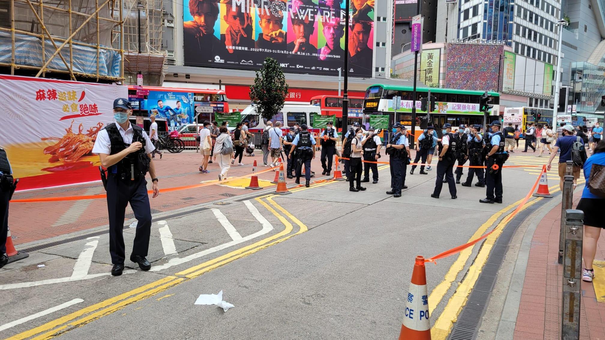 六四33周年，警下午銅鑼灣加強戒備。